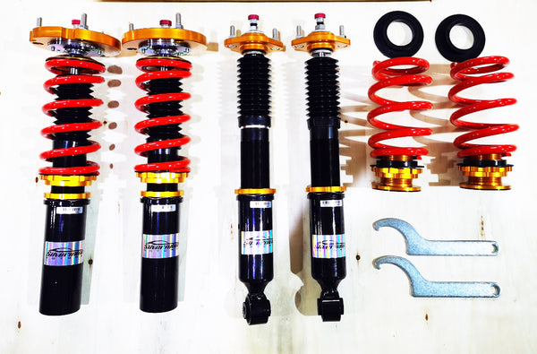 Silver Mine Motors COILOVER SUSPENSION KIT FOR NISSAN 240SX S13 S14 32 STEP DAMPER  COILOVERS 1990-1998