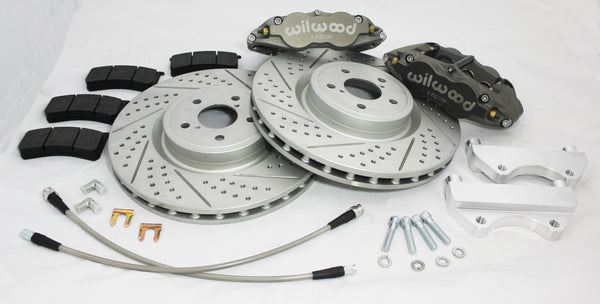 1990-2006 BMW E46 E36 318is 323I 325I 328I 330I FRONT 6 SIX PISTON WILWOOD BRAKE UPGRADE KIT WITH 12.8' DIAMETER ROTORS