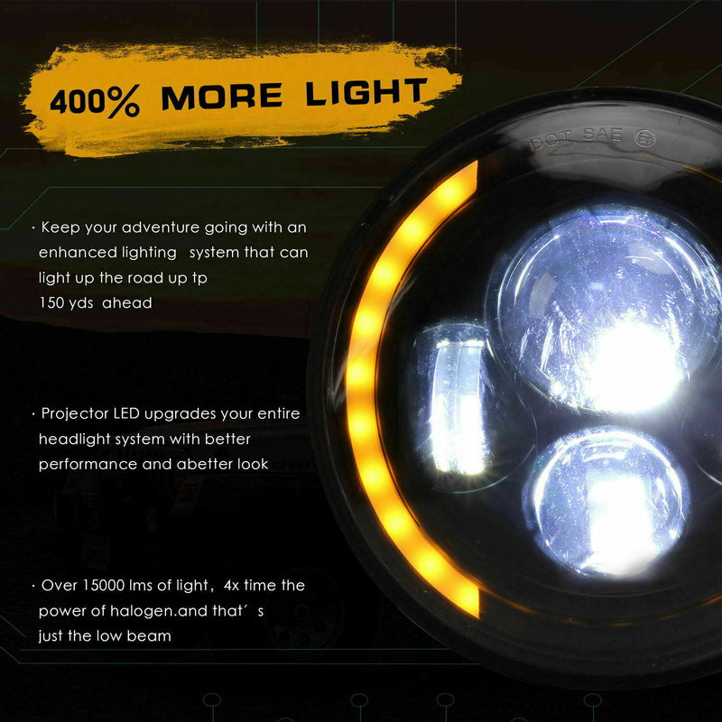 240z 260z 280z 280zx LED headlight low beam hi beam driving light blinker SAE, DOT compliant