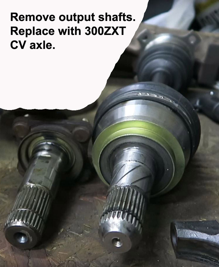 240z 260z 280z CV Axle conversion brackets for R200 differential uses Z31 300ZXT turbo shafts
