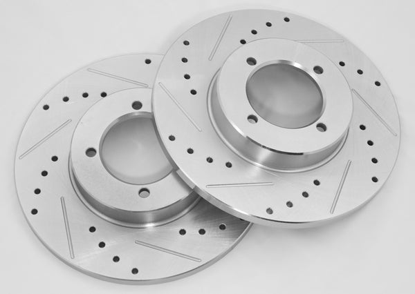 Datsun 240z, 260z, and 280z Drilled and Slotted Rotor stage 3 kit stock