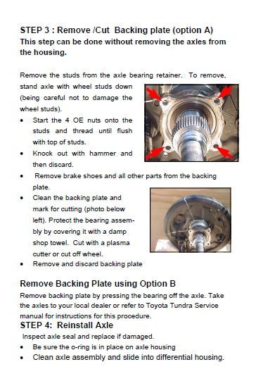 2005-2022 Toyota Tacoma 6 lug REAR DISC CONVERSION brake upgrade swap kit Backing Plate with e-brake