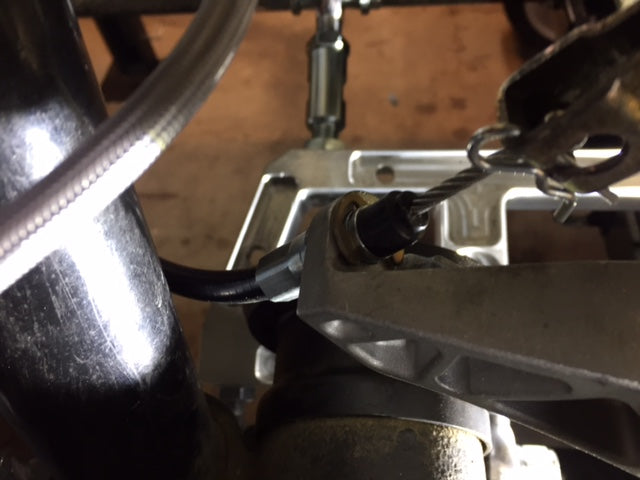 EXTENDED EMERGENCY BRAKE CABLE FOR 240Z 260Z 280Z USED IN WILWOOD 4 piston caliper with integrated E-BRAKE KIT